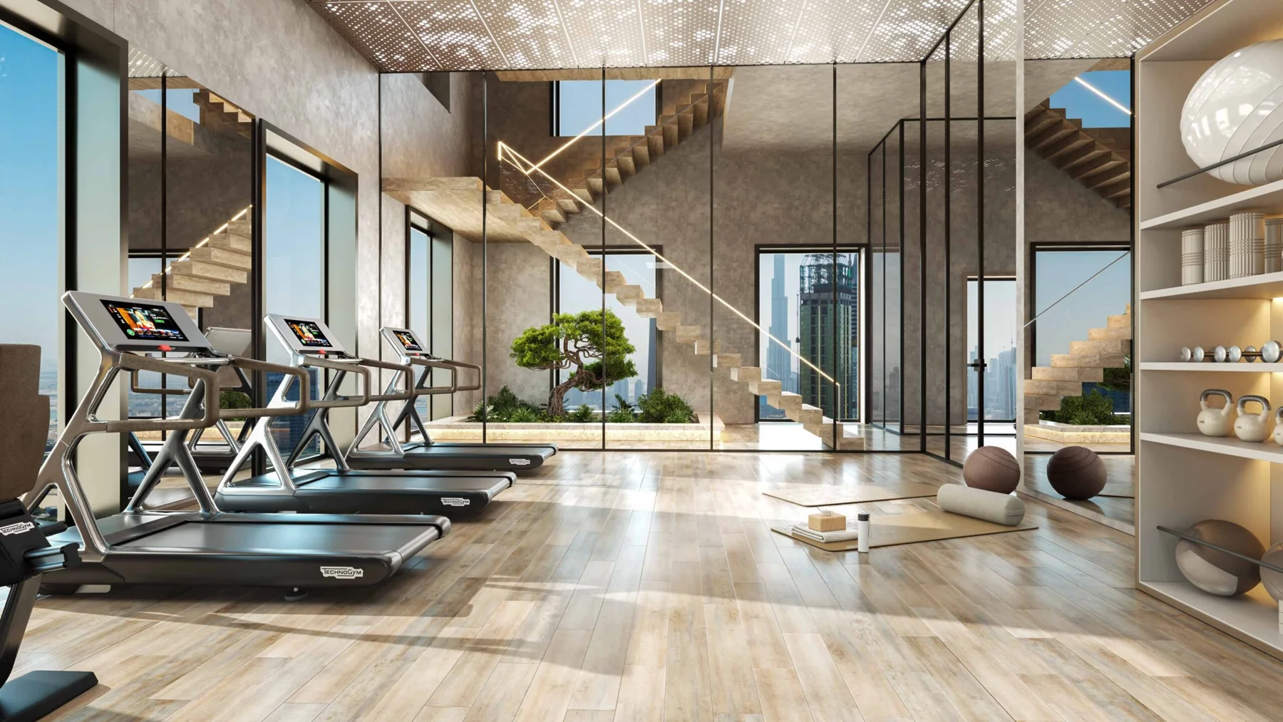 AHS Tower fitness club, official render