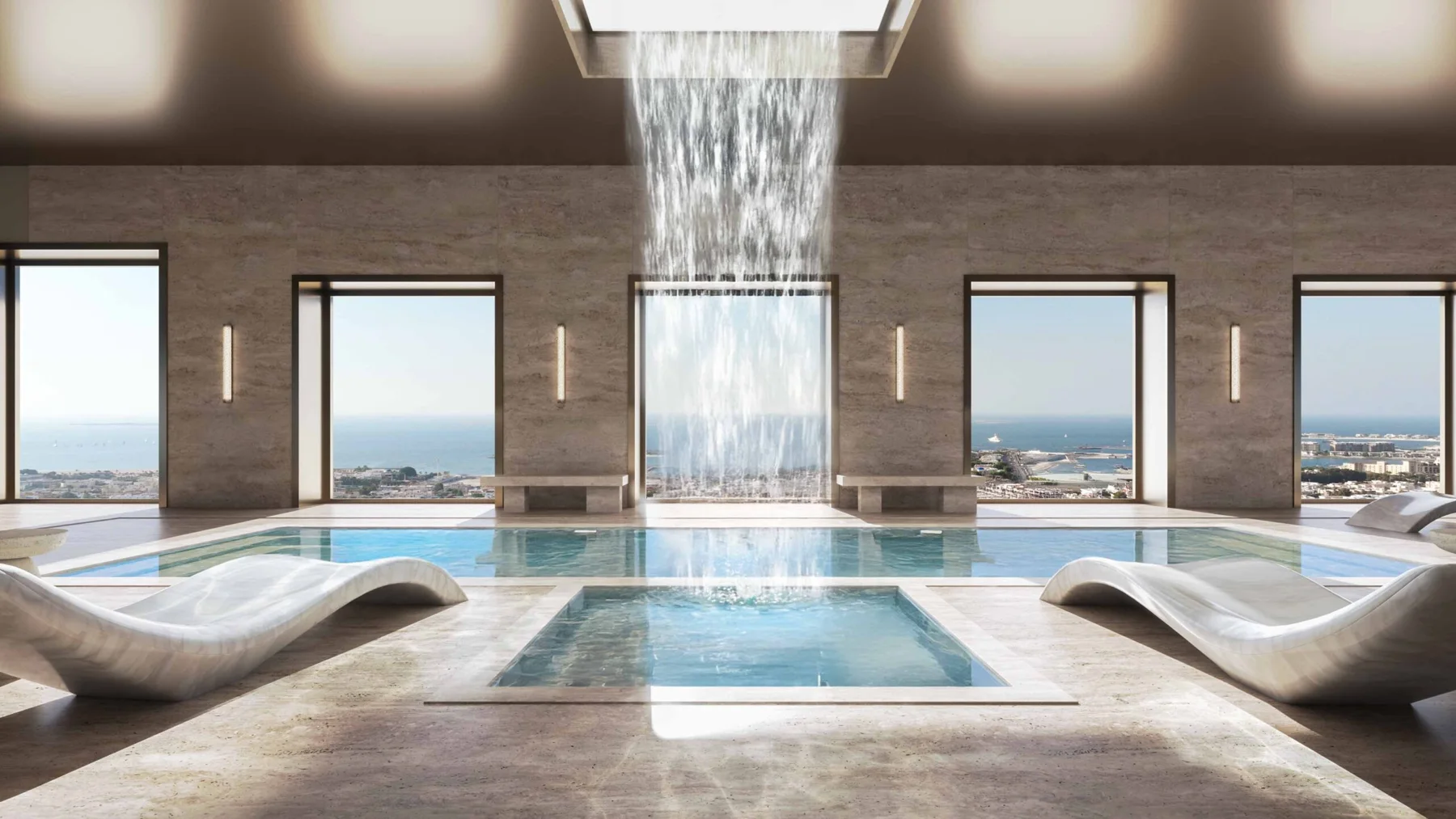 AHS Tower swimming pool and jacuzzi, official render