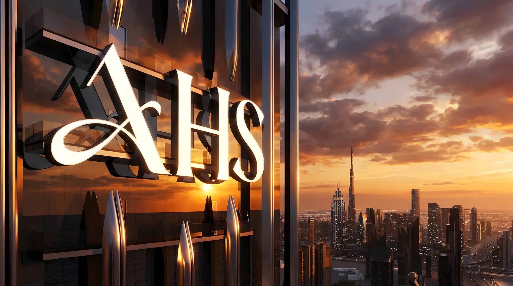 AHS Tower signage, official render