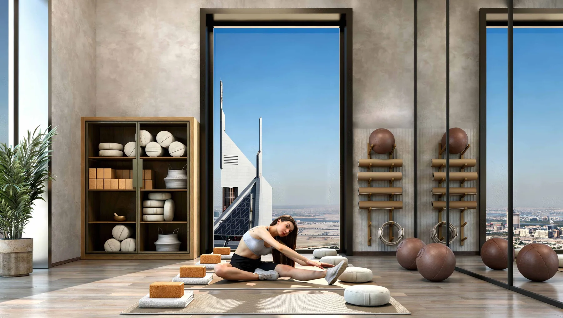 AHS Tower pilates and yoga studio, official render