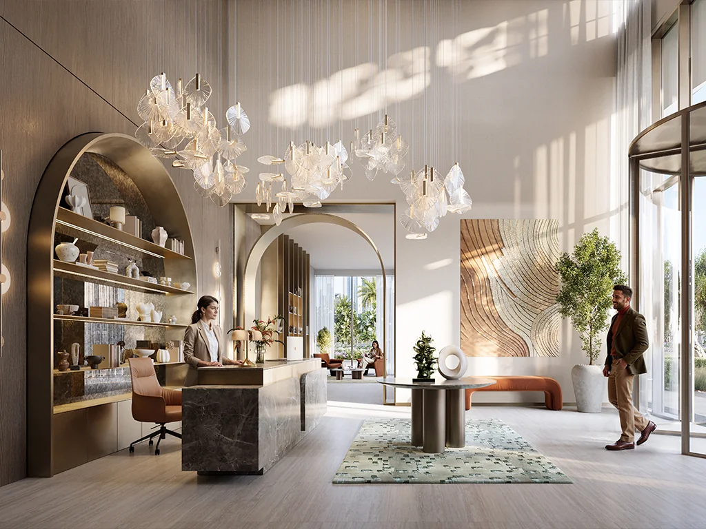 Avarra by Palace apartment interior living space render