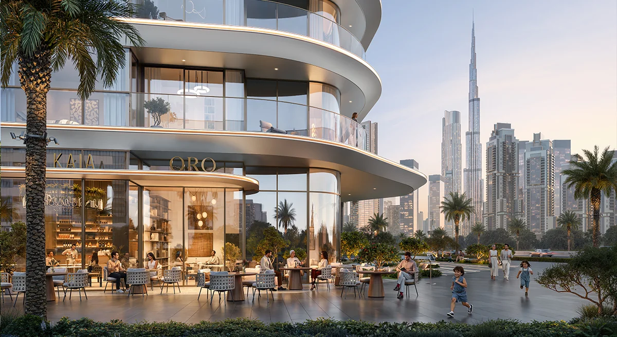 Avarra by Palace Business Bay skyline and Burj Khalifa views render
