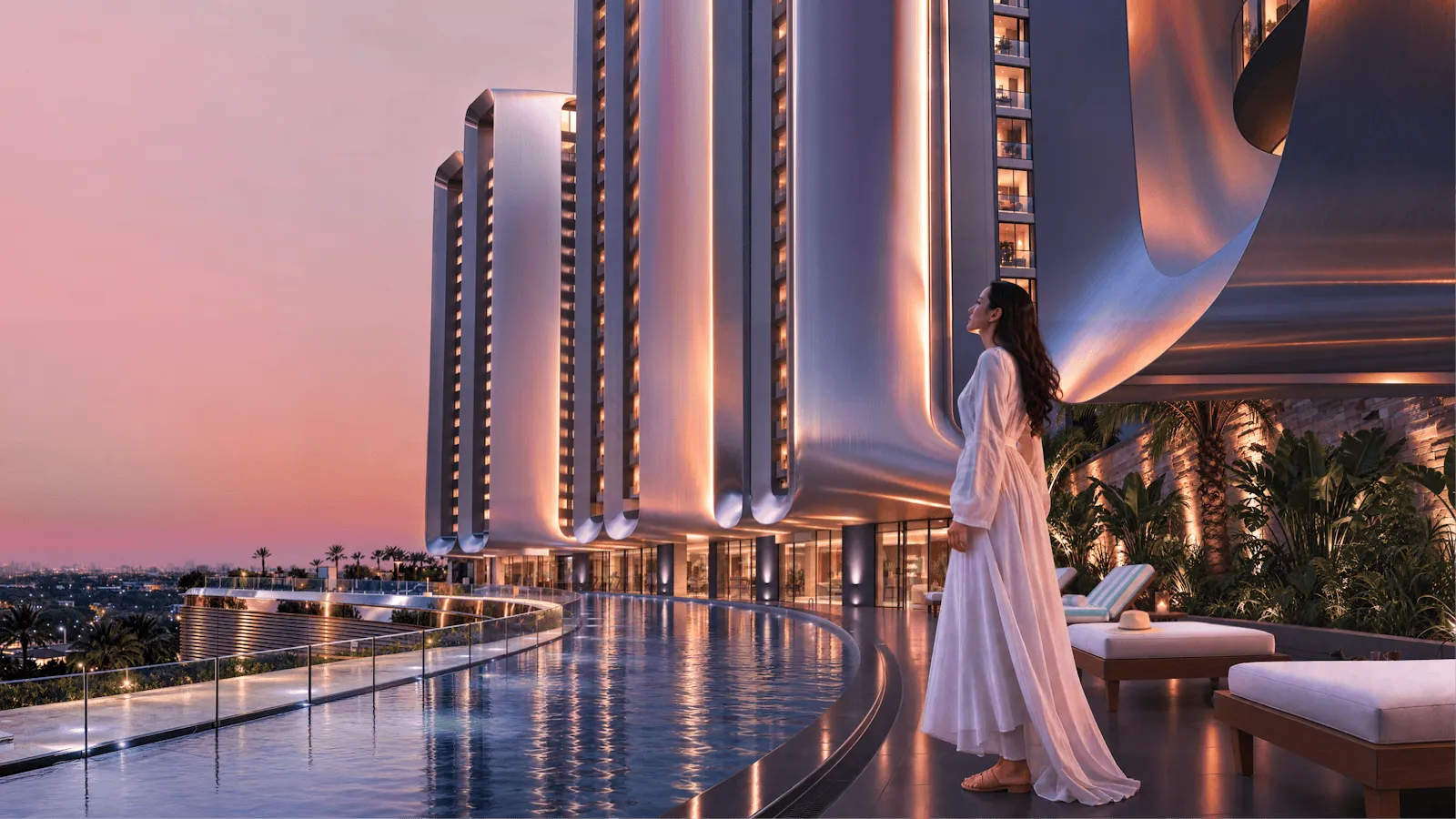 Binghatti Vision Iconic amenity lounge render Mercedes-Benz Places
