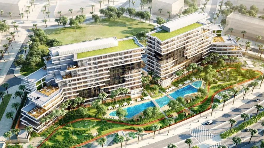 Kempinski Residences The Creek Dubai exterior waterfront towers