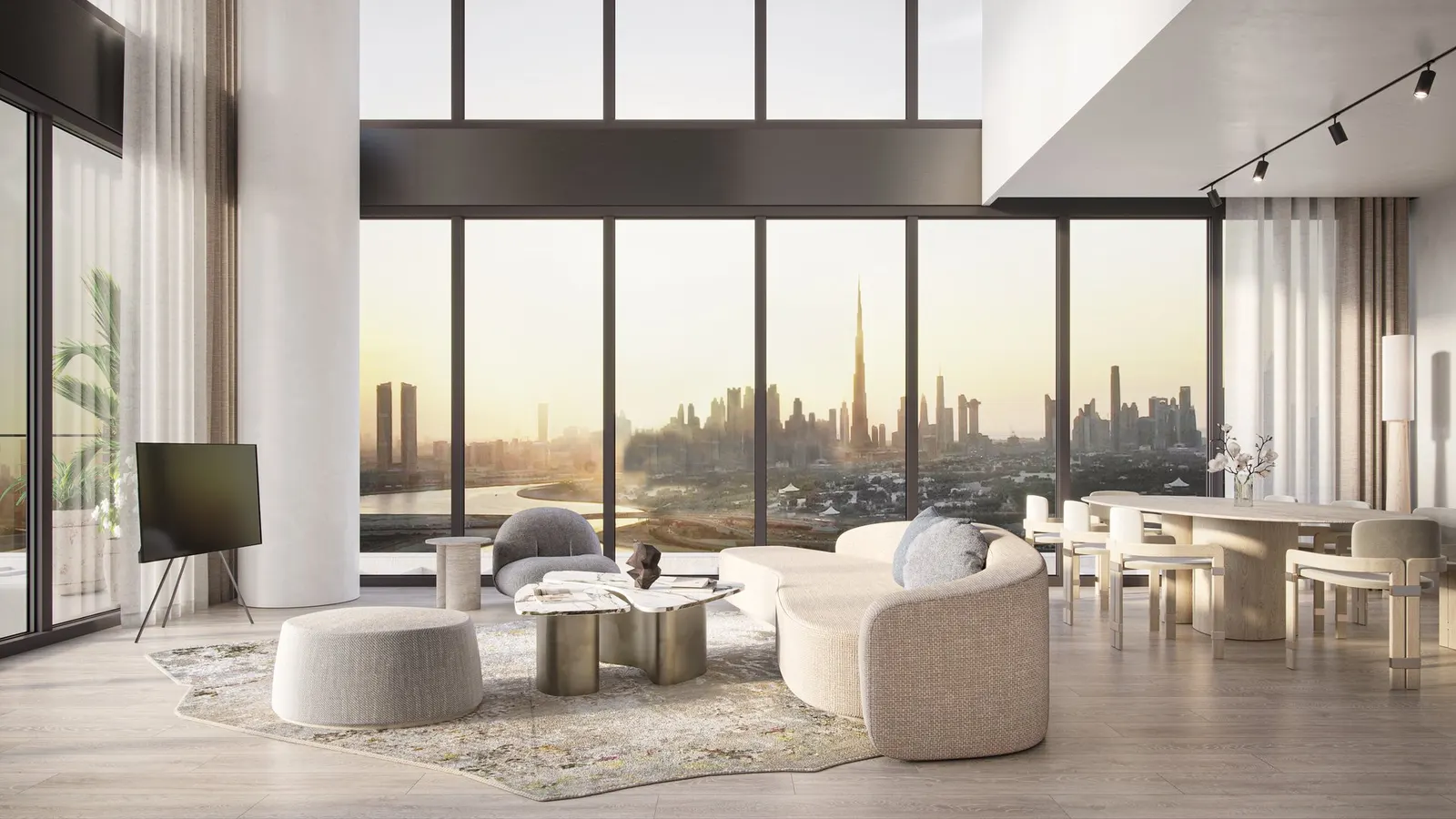 Kempinski Residences The Creek Dubai living room interior