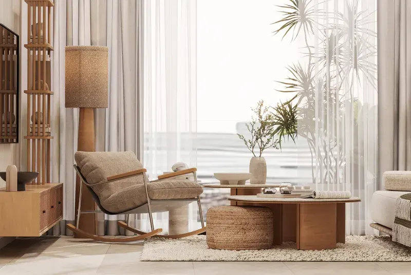 KORE by Imtiaz furnished living room interior render