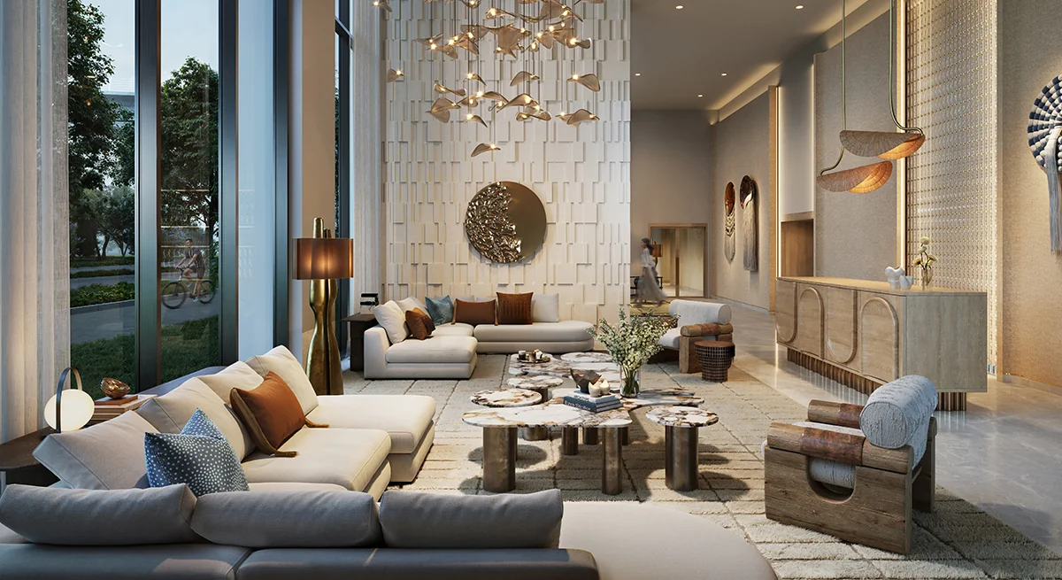 Montiva by Vida Green Gate podium amenities and landscaping render