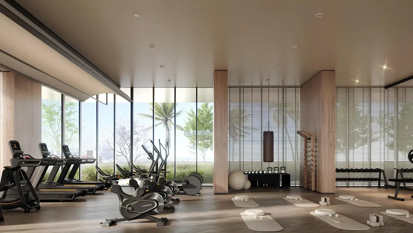 Mövenpick Residences Dubai Motor City interior living render