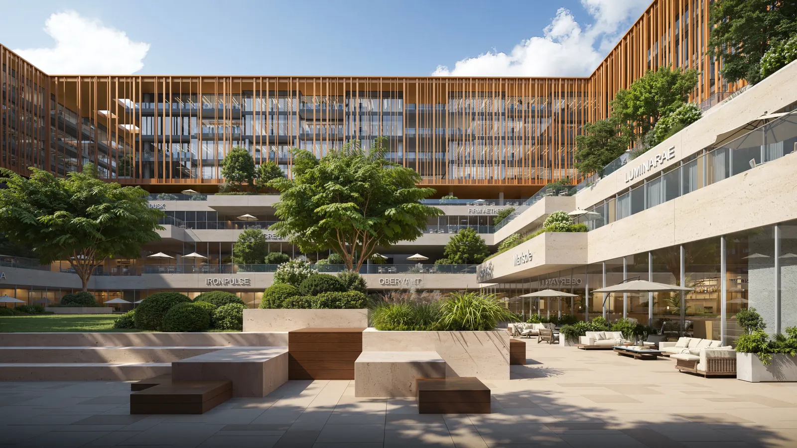 The Yards Plaza BEYOND courtyard amenities landscaped open space