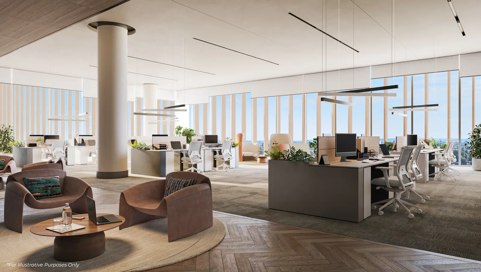 The Yards Plaza BEYOND interior workspace office render