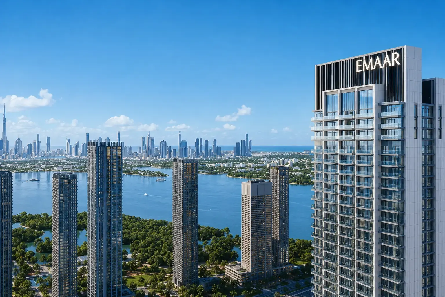 Valia by Emaar residential tower render Dubai Creek Harbour