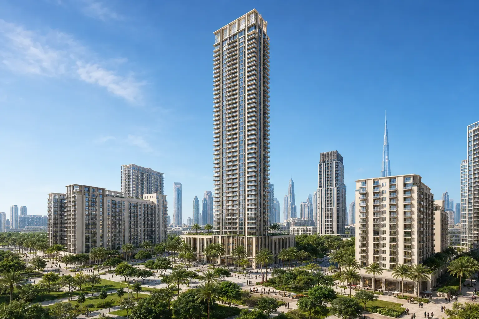 Valia by Emaar Dubai Square first residential tower render