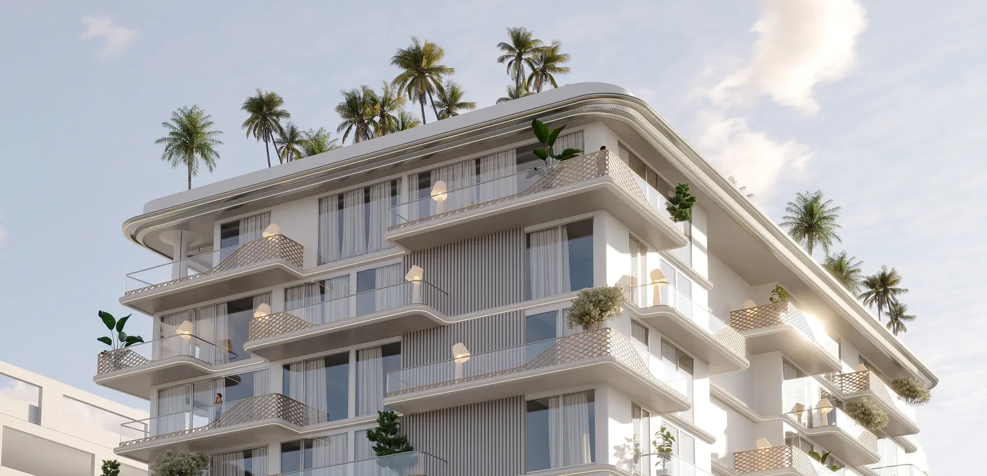 Velora Residence by Atara Development, G+8 building exterior on Dubai Islands