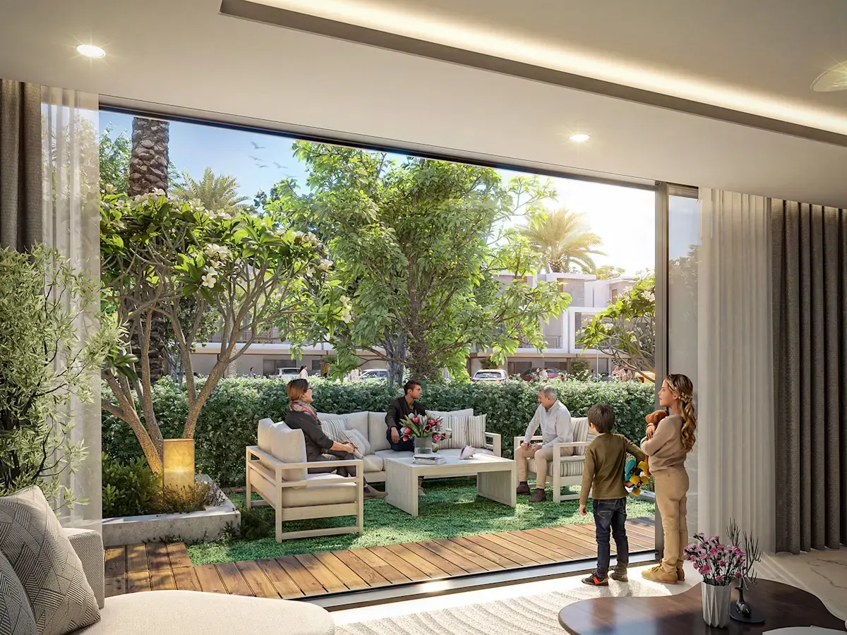 Violet 4 DAMAC Hills 2 garden and amenities render
